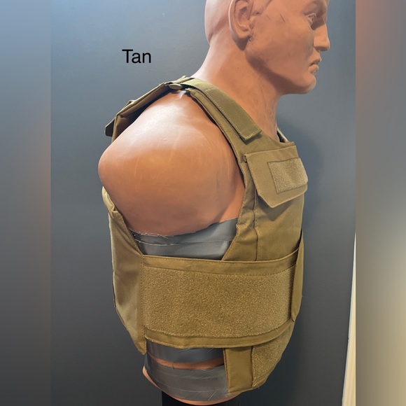 Tan level 3a bulletproof vest tactical vest body armour - Picture 3 of 6